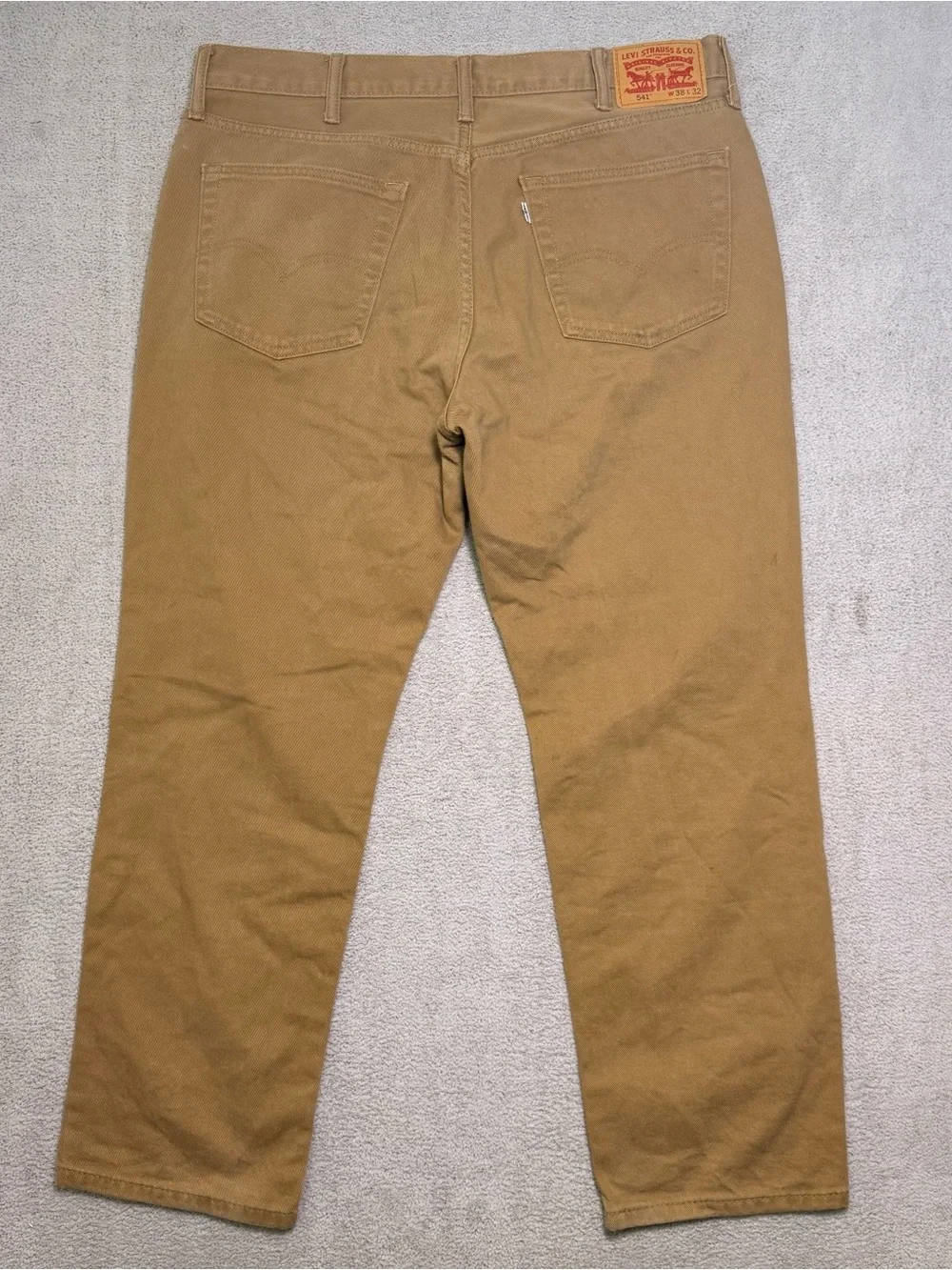 Levi’s 541 Athletic Taper Pants Mens 38x32 Khakhi Tan Brown Stretch Jeans Chinos